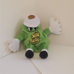 Mr. Jelly Belly Plush Green Apple Stuffed Bean Bag Toy Beanie Doll with Clip